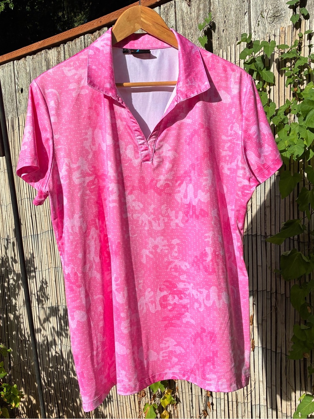 Yatta Golf Polo Shirt, Pink Camo, Women’s Sz XXL